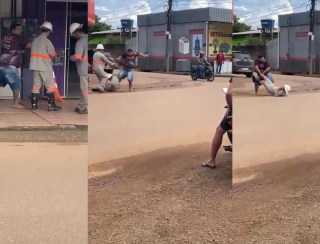 VÍDEO: Eletricistas são atacados e ameaçados com faca durante o trabalho em Porto Velho