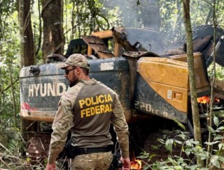 Quatro acampamentos de garimpo ilegal entre RO e MT são destruídos pela PF