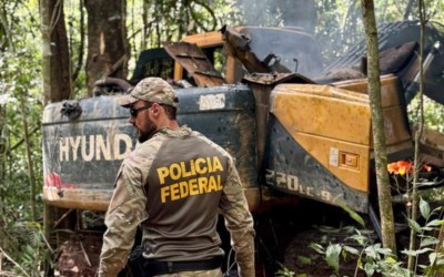 Quatro acampamentos de garimpo ilegal entre RO e MT são destruídos pela PF